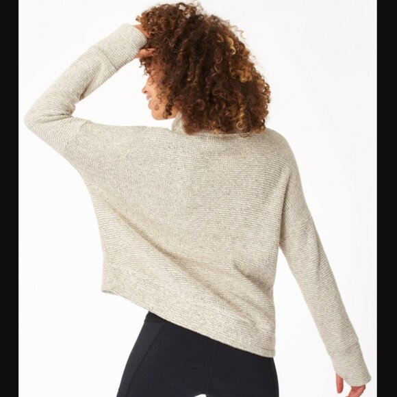 Sweaty Betty Restful BOUCLÉ FUNNEL NECK SWEATSHIRT Hunter Green Size XL - Picture 13 of 13